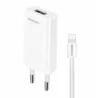 Grossiste chargeur secteur + 1 cable USB-A vers LIGHTNING - IHOWER H138 - pro.allintech.fr - blanc