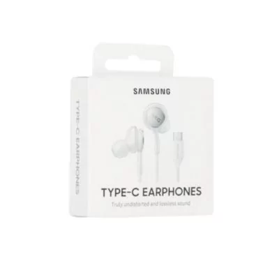 Ecouteurs Samsung USB-C EO-IC100 - Intra-Auriculaires avec Microphone intégré - blanc - pro.allintech.fr