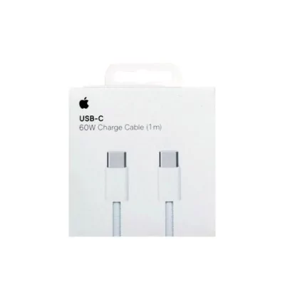 CABLE 60w USB-C VERS USB-C - ORIGINAL APPLE - allintech.fr - blanc