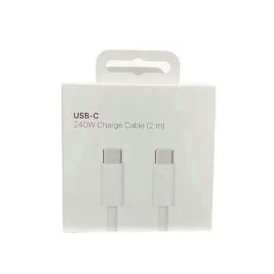 CABLE 240w USB-C VERS USB-C - ORIGINAL APPLE-blanc-2metres-pro.allintech.fr