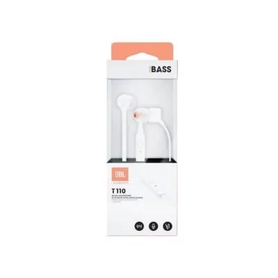 Ecouteurs - Kit Main libre - Jack 3,5mm - JBL T110 - blanc