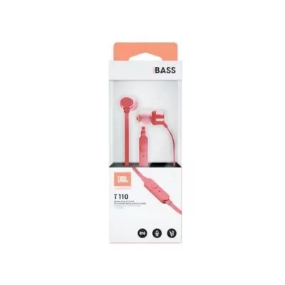 Ecouteurs - Kit Main libre - Jack 3,5mm - JBL T110 - Rouge