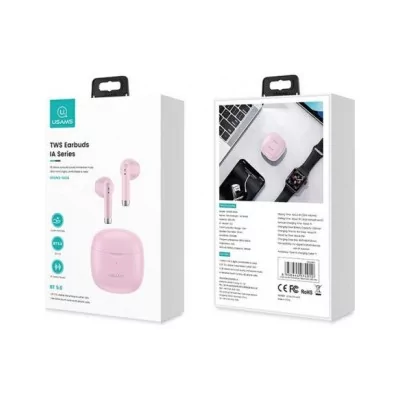 TWS Écouteurs Sans Fil Bluetooth 5.0 USAMS IA04 - Rose