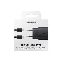 Chargeur secteur 25W + 1 cable USB-C vers USB-C - SAMSUNG EP-TA800 - pro.allintech.fr - noir