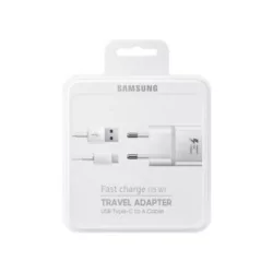 Chargeur secteur 15W + 1 cable USB-A vers USB-C - SAMSUNG EP-TA20EBE - pro.allintech.fr - BLANC