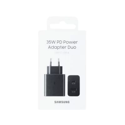 Chargeur secteur Duo USB-A et USB-C - 35W - SAMSUNG EP-TA220 - pro.allintech.fr - NOIR