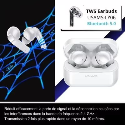 Grossiste TWS Écouteurs Sans Fil Bluetooth 5.1 USAMS LY06