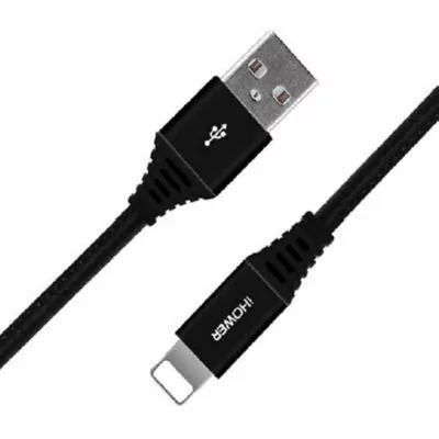 Câble en nylon - USB-A vers LIGHTNING - IHOWER H003 - pro.allintech.fr - noir