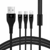 Cable e nylon USB-A vers Lightning / Micro usb / Type-c - (3 en 1) - IHOWER H320 - pro.allintech.fr