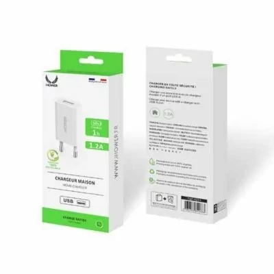 Chargeur secteur un Port USB-A 1.2A - IHOWER H251 - blanc - pro.allintech.fr - blister