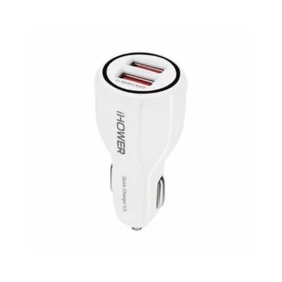 Chargeur voiture Quick Charge 3.0A avec 2 Ports USB-A - IHOWER H230 - pro.allintech.fr