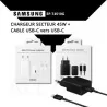 Chargeur secteur 45W + 1 cable USB-C vers USB-C - SAMSUNG EP-T4510G - pro.allintech.fr - noir et blanc